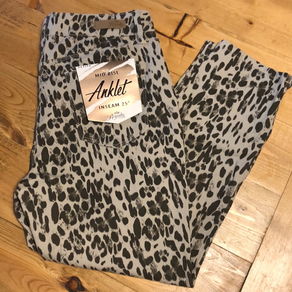 Leopard Animal Print Pants Petite